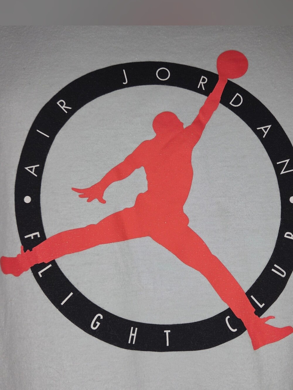 Nike Air Jordan Men's Light Blue T-Shirt with Red Jumpman Logo Size XL